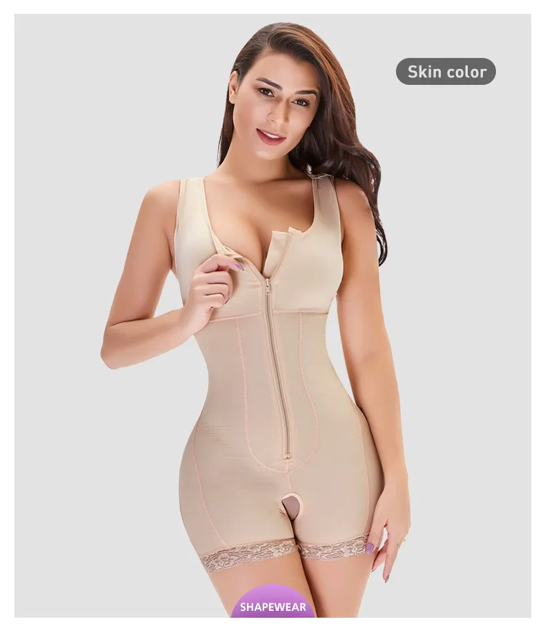 Fast Shipping! One Piece Zivame Full Body Shaper With Front Zipper