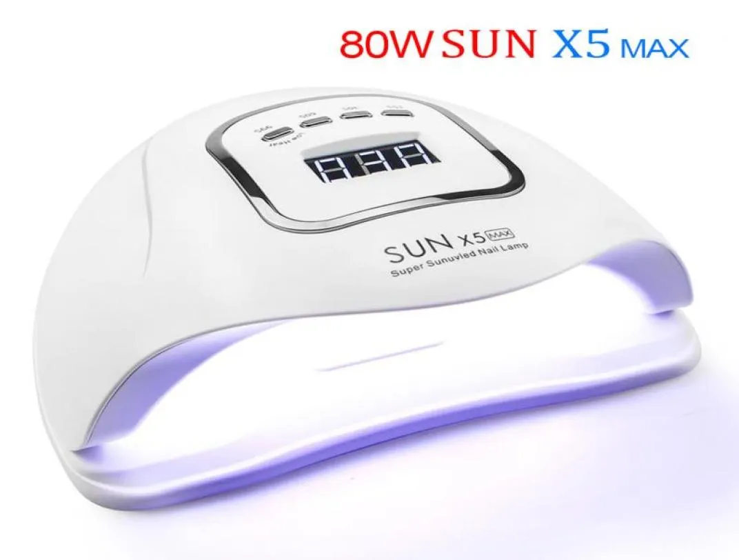 Güneş X5 Tırnaklar için Maks UV LED LAMP 80W54W45W Manikür Jel için Buz Lambası