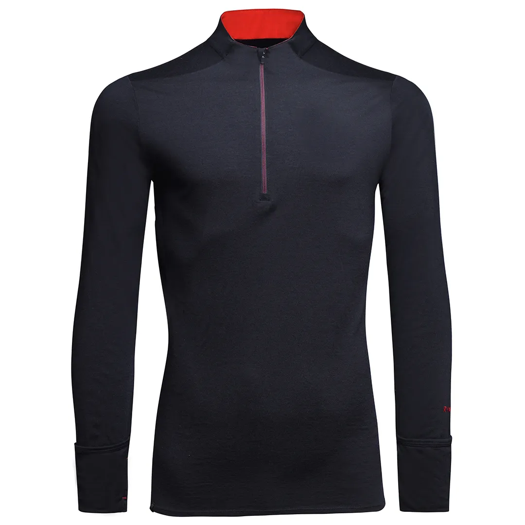 Men's T-Shirts Merino Wool Men's 1/2 Zip Bottom Long Sleeve Breathable Shirt Soft and Warm Suitable for Hiking 230403