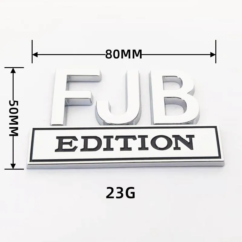 Metal Car Sticker Decoration Party Favor FJB Tailgate Decor Badge Emblem Decal Auto Accessories