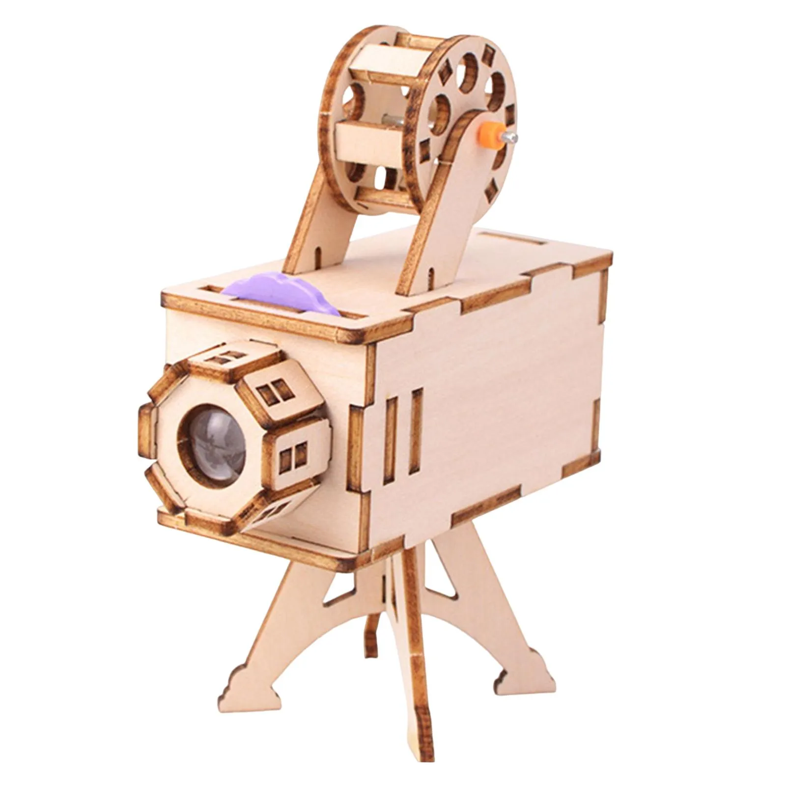 Wood Science Project Model Kit Projector 3D Building Puzzles Electronic Technology Small Production for Children Birthday Gifts