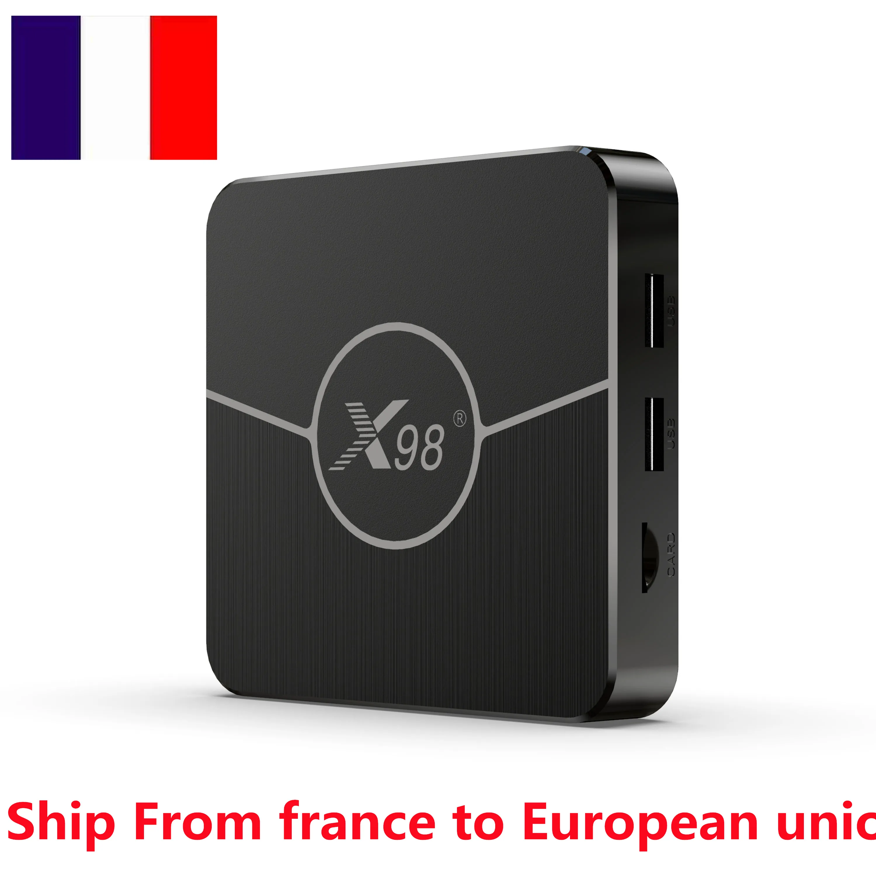 Frankrike i-Stock x98 plus TV-låda Android11 ​​AMLOGIC S905W2 2GB RAM 16GB WiFi 2.4G 5G 4K AV1 Media Player Set Top Box