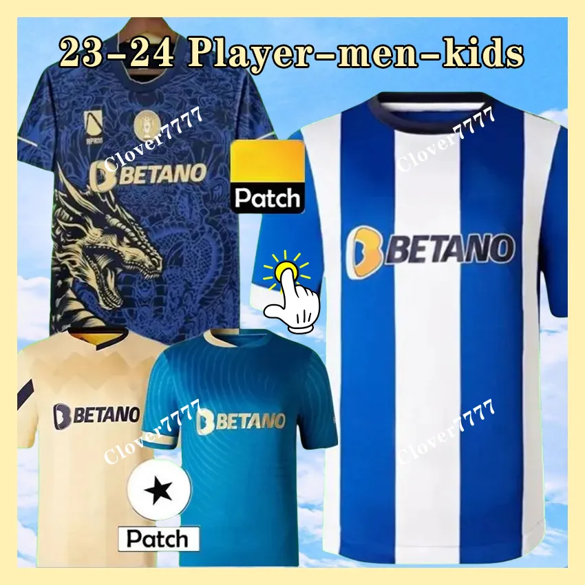 23 24 FC PoRTos Soccer Jerseys Player Version Training 2023 2024 Home Away Yellow 130 Years Anniversary CAMPEOES PEPE MEHDI LUIS DIAZ Men Football Shirts Kids Kit xxxl