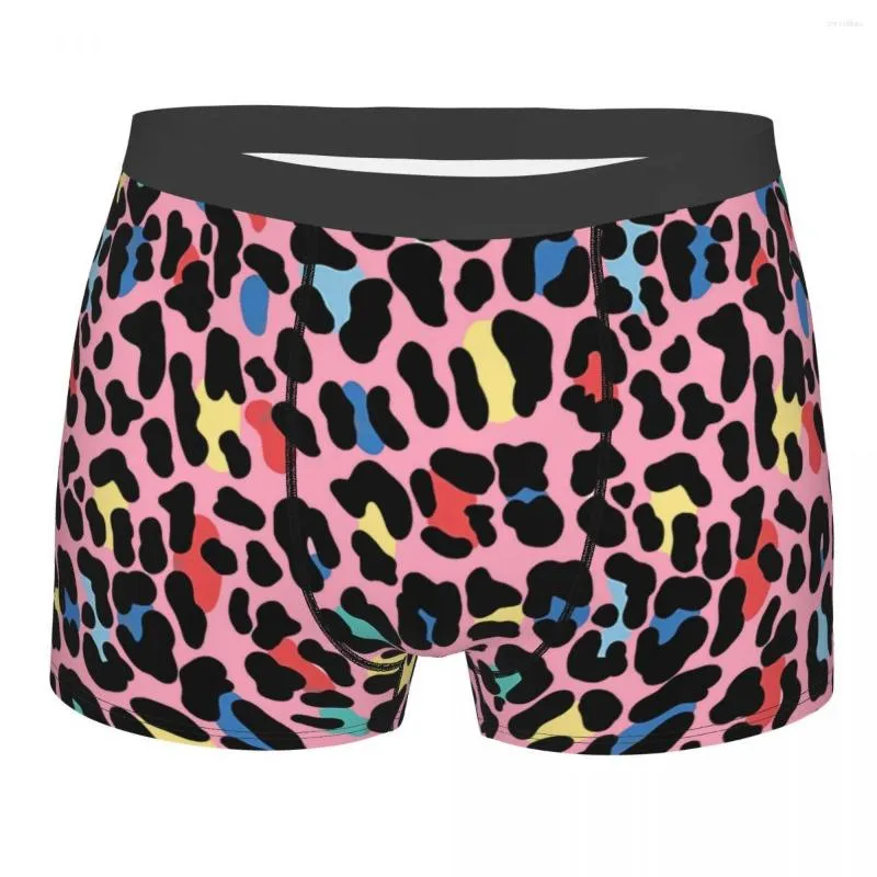 Caleçon Rainbow Leopard par Elebea Culottes Shorts Boxer Briefs Sous-vêtements pour hommes Imprimé