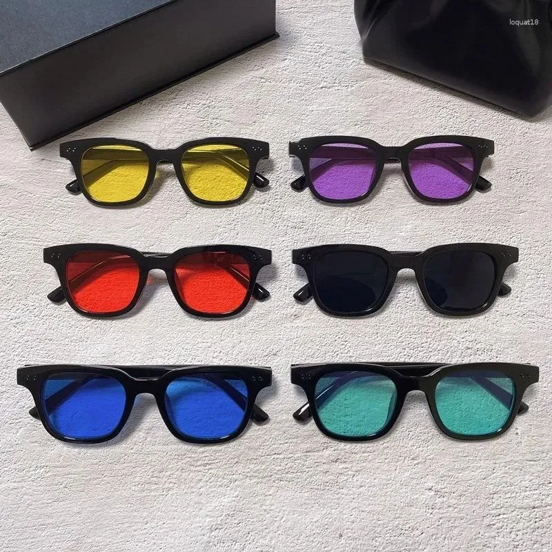 Gafas de sol cuadradas Vintage para mujer, gafas de sol de Gules azules de diseñador de marca, gafas de sol UV400 con montura pequeña de plástico a la moda para mujer