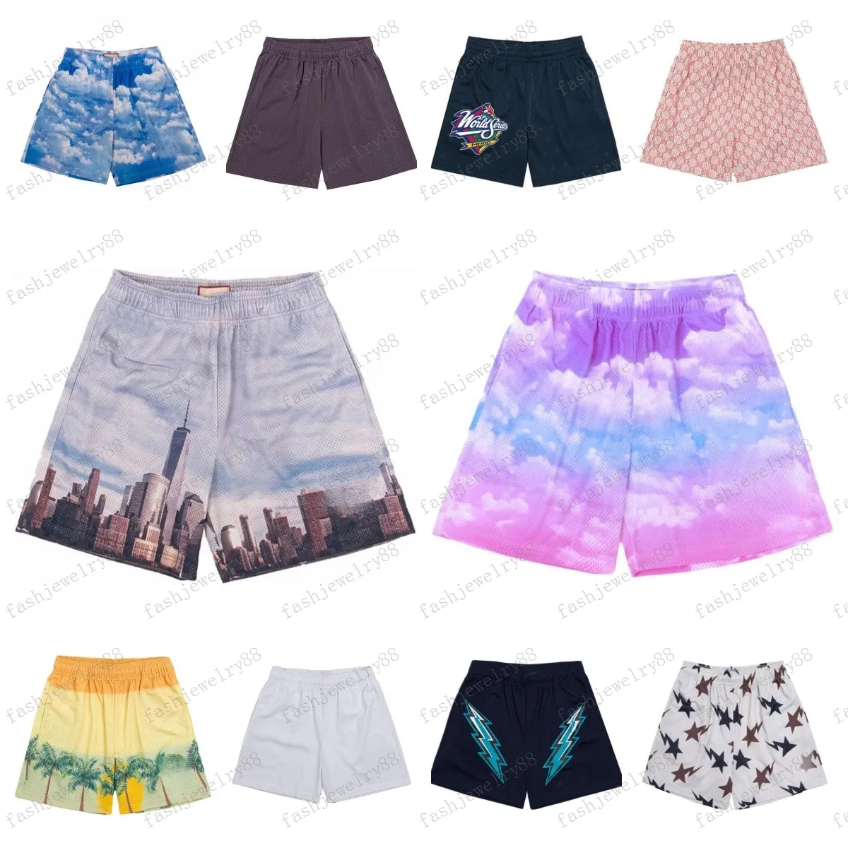 Herenshorts 2023eric Heren Mesh Zwemshorts Designer Emmanuels Dames Basketbal Korte Broek Hardlopen Cloud Top Fitness Loose Fit Voetbal Sport Kwartbroek