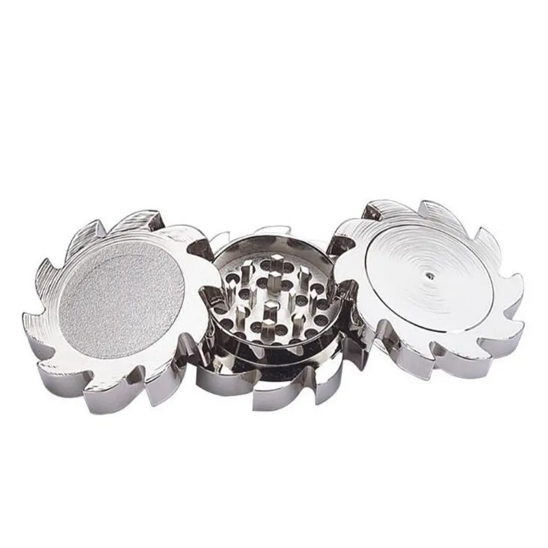 Grinder in metallo a due strati da 56 mm modello Solar Poker personalizzato per pipe da fumo