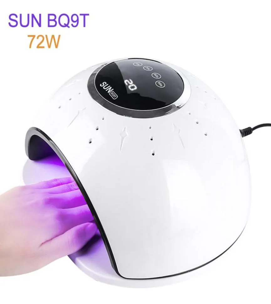 Sun BQ9T 72W LAMP UV LAMP for Nail Dryer 33 LED UV LEDネイルクイックドリーネイルタイマースマートジェルマニキュアツール1135534