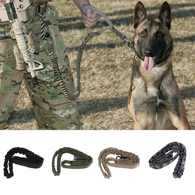 Collari per cani Guinzaglio multicolore Nylon 1000D Tattico militare Addestramento elastico per animali domestici Forniture durevoli di alta qualità