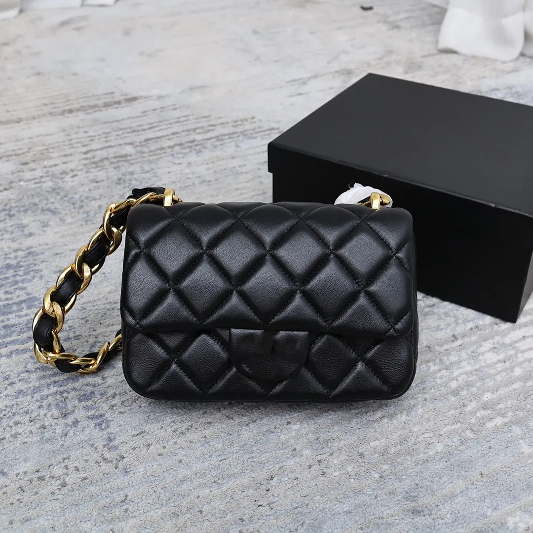 Top Genuine Leather Handbag Women's Bag High Quality Original Box Shoulder Wallet Chain 20cm