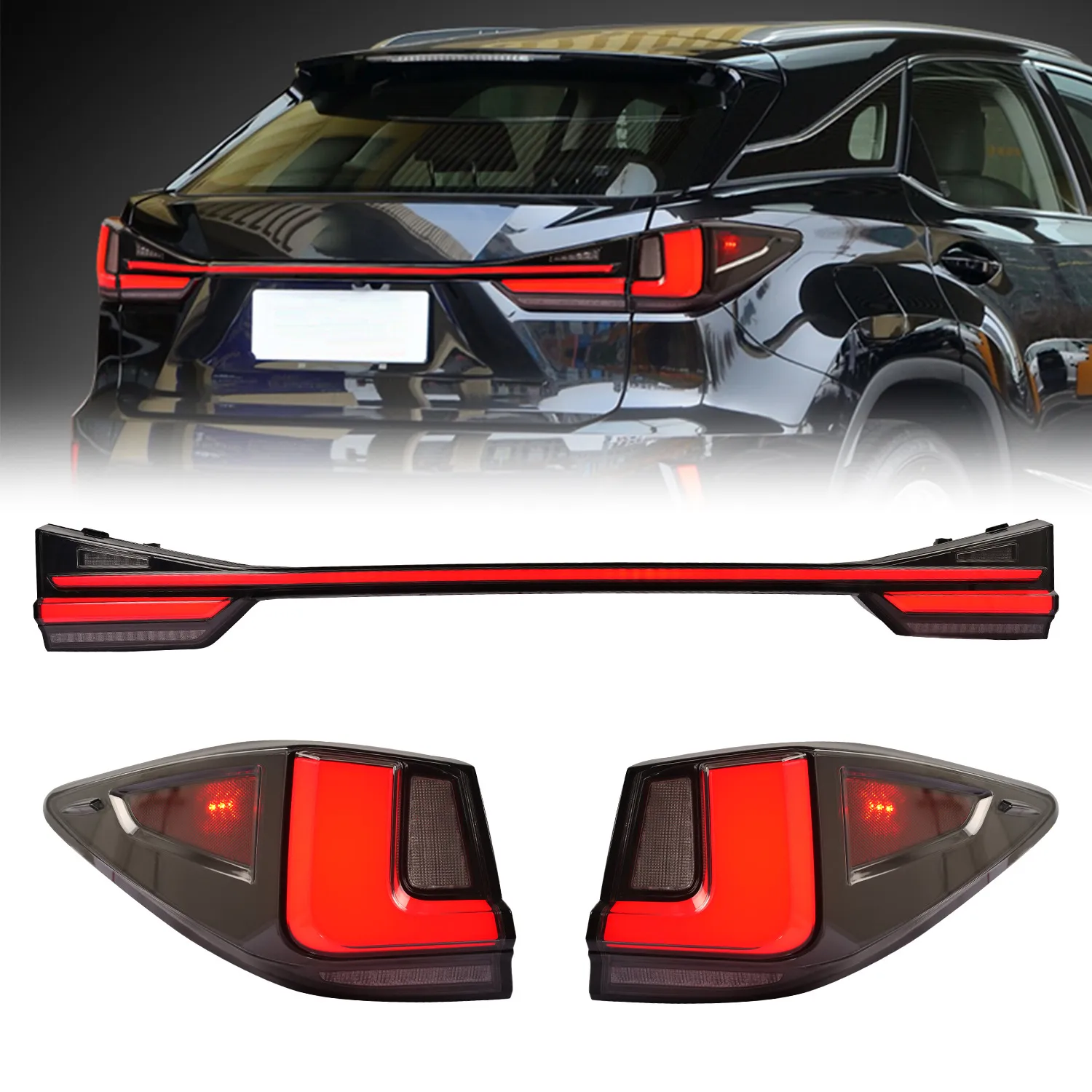 値下げ　ポン付　LEXUS RX後期テール Dynamic LED Tail Light W/ Turn Signal For 24 Lexus RX Series