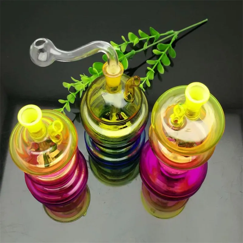 Super silence of multi-color special-shaped glass cigarette kettles Wholesale Bongs Oil Burner Pipes