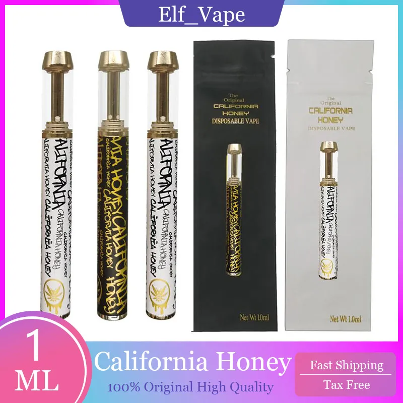 California Honey Disposable Vape Pen Empty E Cigarettes 1ml Gold