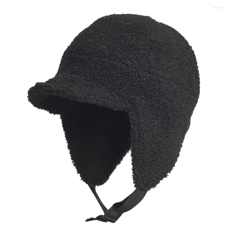 Baretten Outdoor Fleece Warm Winter S Met Vizier Winddicht Oorklep Skull Cap Trapper Jacht Skimuts