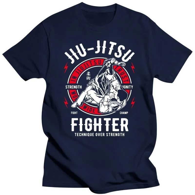 MMA Fighter Camisetas Hombre Azul, NUEVO