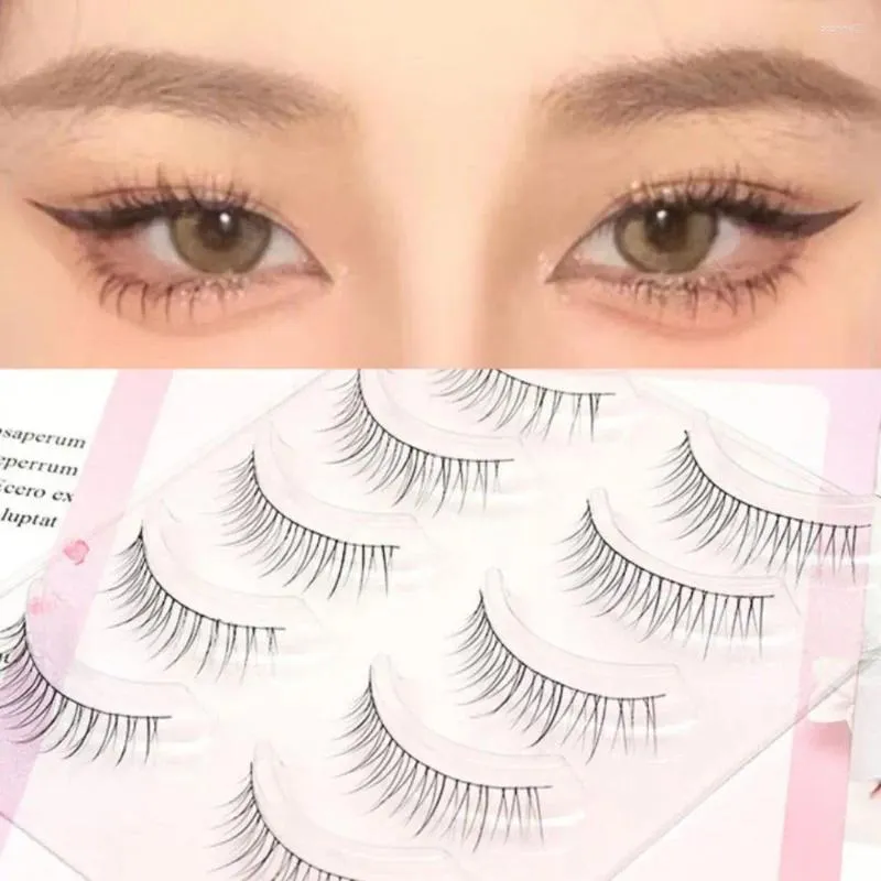 False Eyelashes 3D Mink Hair Natural Simulated Little Devil Manga Lashes Eyelash Extension Super Light Fake Women