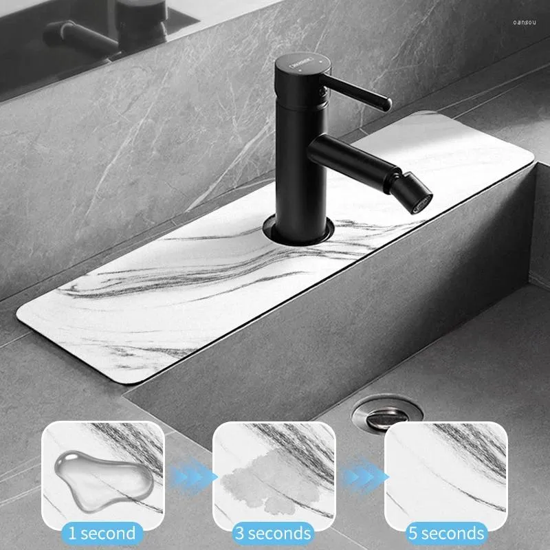 Carpets Upgraded Sink Faucet Mat Absorbent Splash Guard Drain Pad