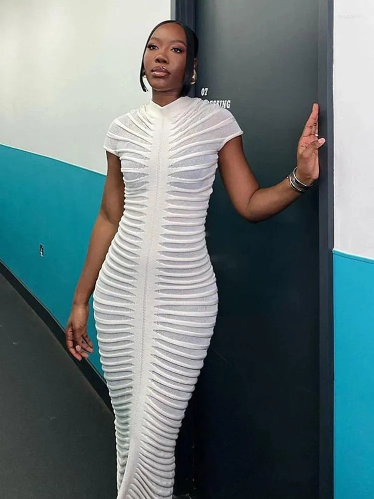 short sleeve bodycon maxi dress