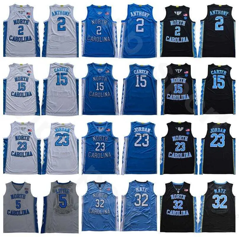 Cole Anthony College Jersey 2 Basketball North Carolina Tar Heels University Vince Carter 15 Nassir Little 5 Luke Maye 32 Blue White Black