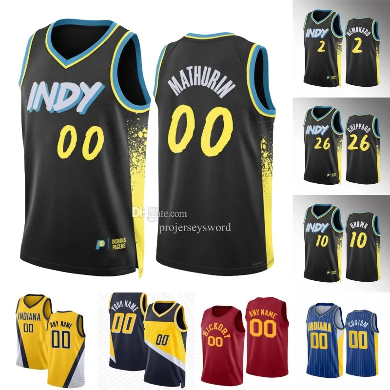 Tyrese Haliburton Bennedict Mathurin Custom Basketball Jerseys Indianas ...
