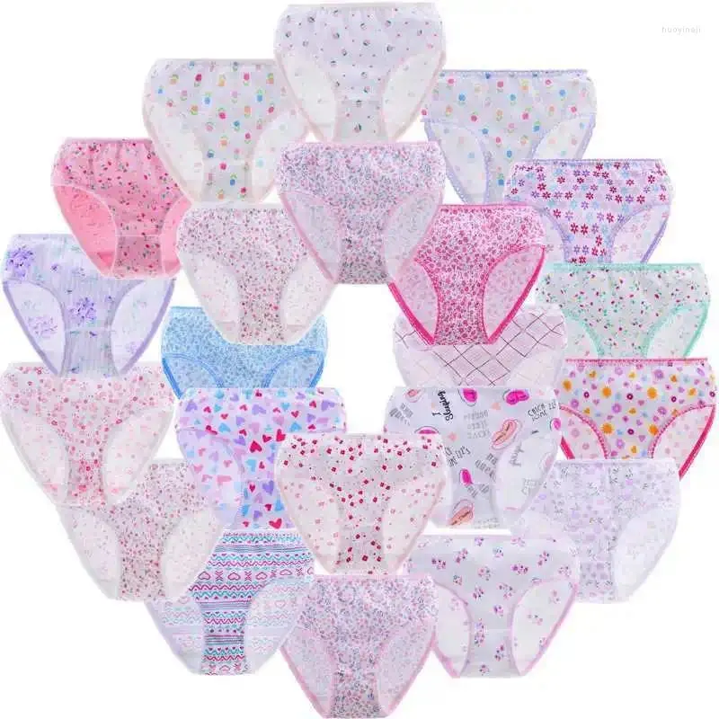 Majtki 6pcs Kid Król bielizny Dziewczyny Florals Śliczne kreskówka Księżniczka malarstwo majtki Rozmiar 100-150 Dzieci Bawełny miękkie cienkie briefy