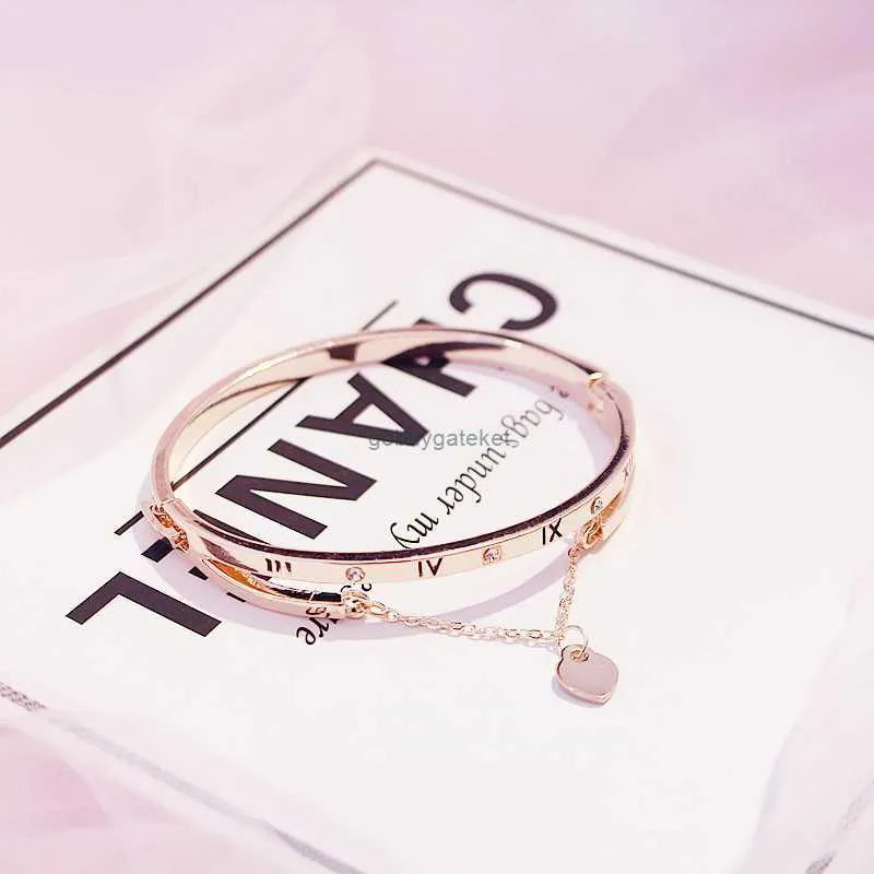 Bracelets de charme por atacado- Bulbões de aço inoxidável de ouro rosa Bulbões femininos para sempre pulseira de amor para mulheres joalheria