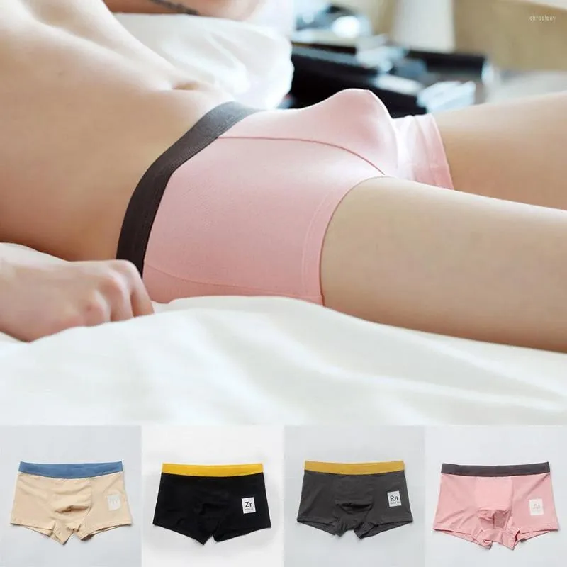 Onderbroek Fashion Boxershorts Men shorts u convex zakje Ademvolle comfortabele katoenen mannelijke roze bokserslijsten build ondergoed ondergoed