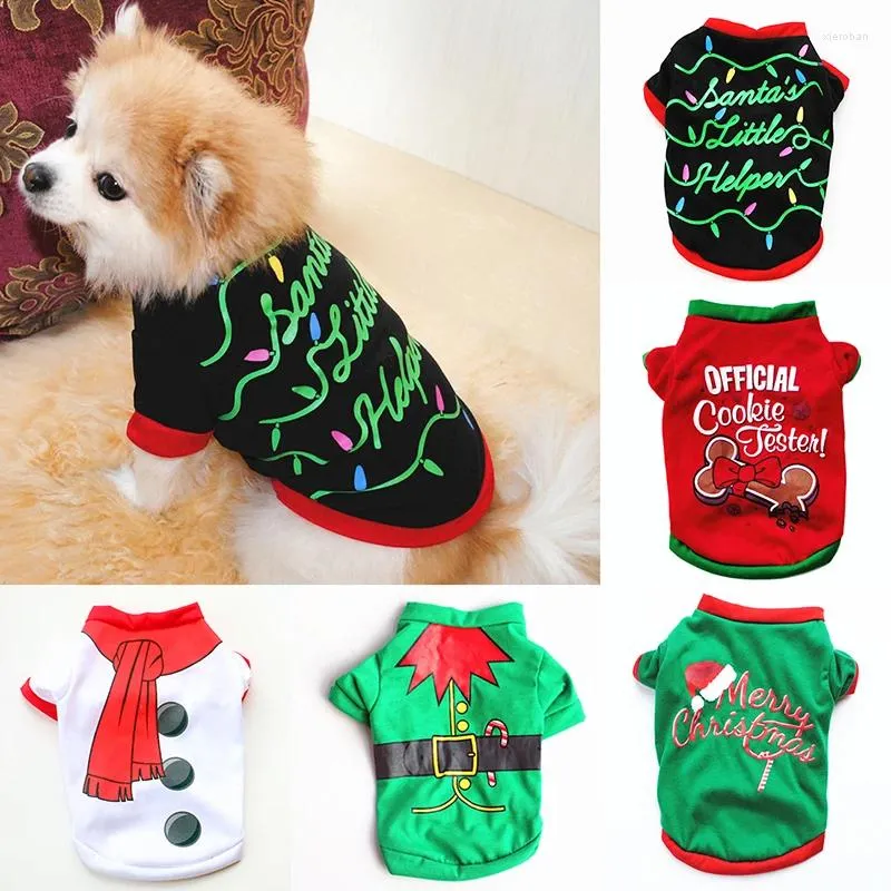 Vêtements pour chiens Vêtements de créateurs de Noël Année Costumes pour animaux de compagnie pour petits chiens moyens Chihuahua Chemise pour animaux de compagnie Chaud Chiot Vêtements Yorkshire