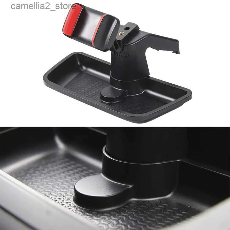 Car Holder Black ABS Cell Mobile Phone Ipad Holder Car GPS Bracket Dash Mount Holder Storage Organizer Box for Jeep Wrangler JK 2012-2017 Q231104