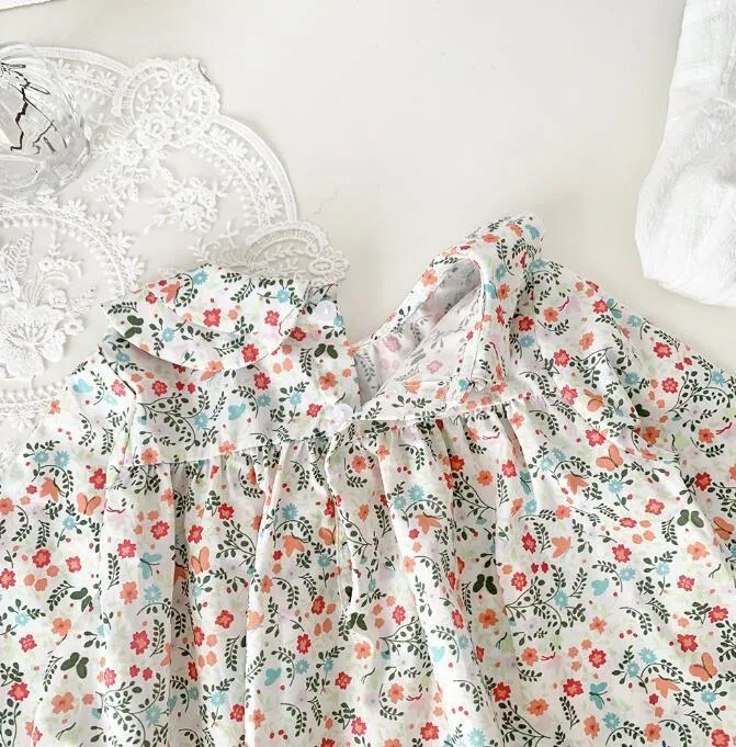 Camisas para ni os Stlye Camisa de flores para ni as Primavera Algod n Vestido completo Camisa de moda para ni as 0 4 a os WW122 230403