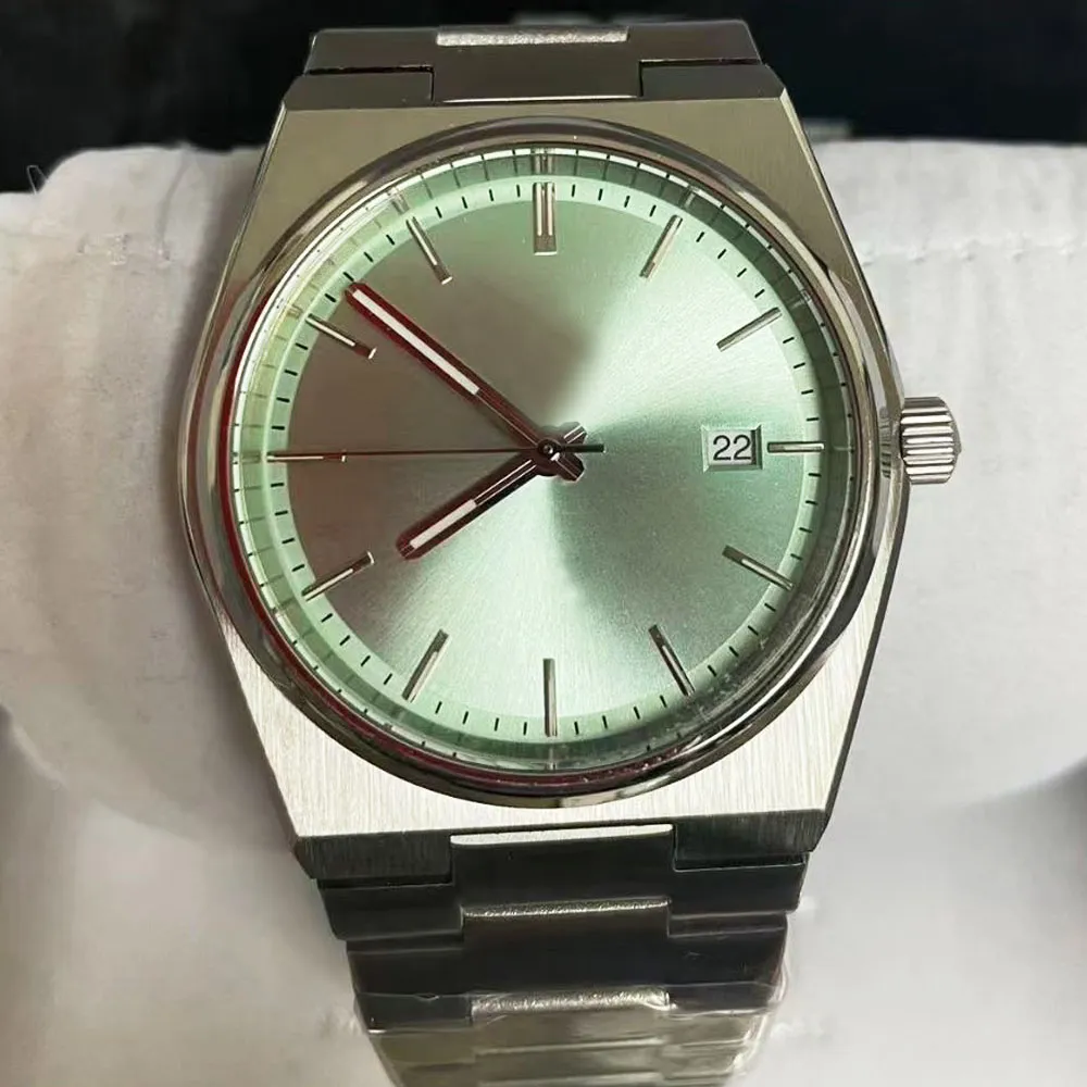 Green Limited Dial Men Nowe męskie zegarki kwarcowe zegarek baterii 1853 Top luksusowy marka stalowa pasek menu mody PRX Designer Gold ze stali nierdzewnej