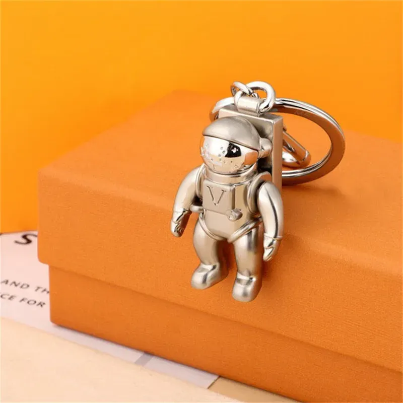 Designers Keychain Fashion Astronaut Silver Keychains Womens Men Brand Letter Key Chain Buckle Woman Bag hänge med Box G2311033Z-6