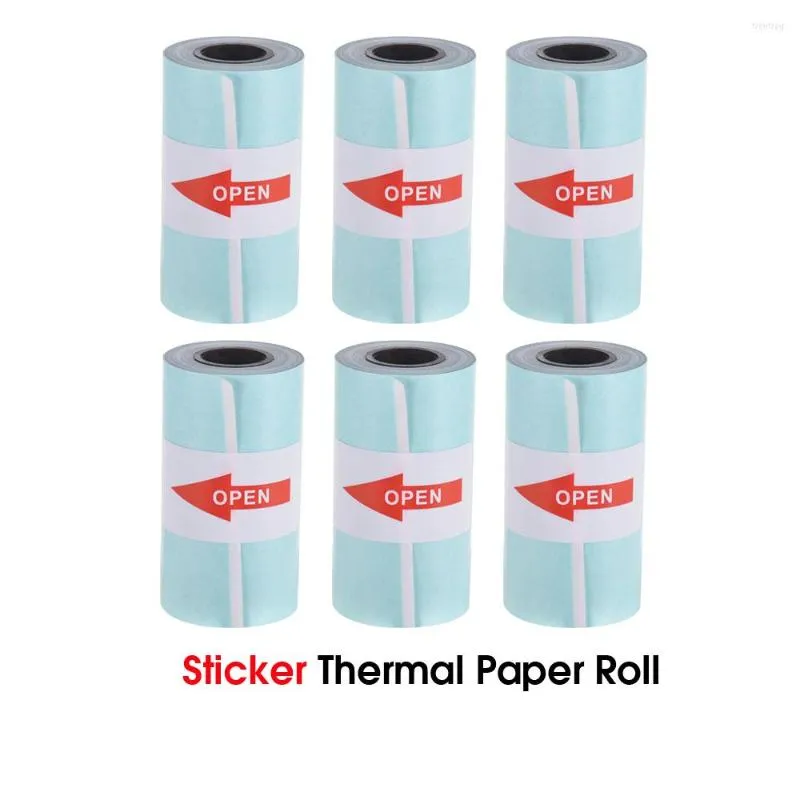 3/6 Rouleau Imprimable Autocollant Papier Thermique Auto-adhésif 57 30mm Pour Imprimante PeriPage A6 PAPERANG P1/P2