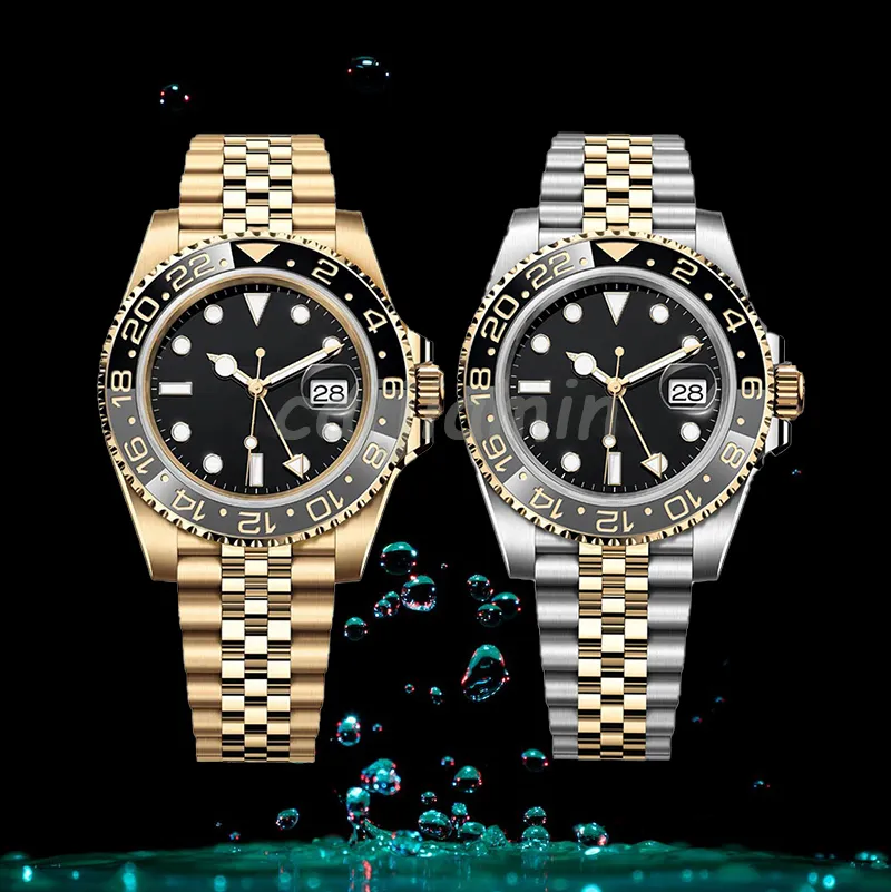 Watch De Luxury Montre Luxe Mens Automatic Mechanical Watches mm Full Stainless Steel Strap Sliding Clasp Gold Super Luminous es