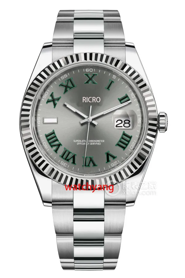 Designer Sports Watch Week Log Type 41mm Storlek Folding Spänne Rostfritt stål Fina stål Made Designer Watches