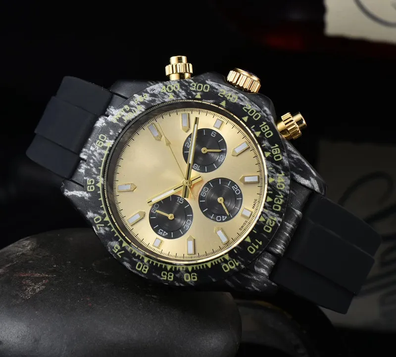 20% de réduction montre montre nouveau pour hommes hommes tous les cadrans travail Quartz haut de luxe chronographe horloge Rol bracelet en caoutchouc montre de DAYT Type