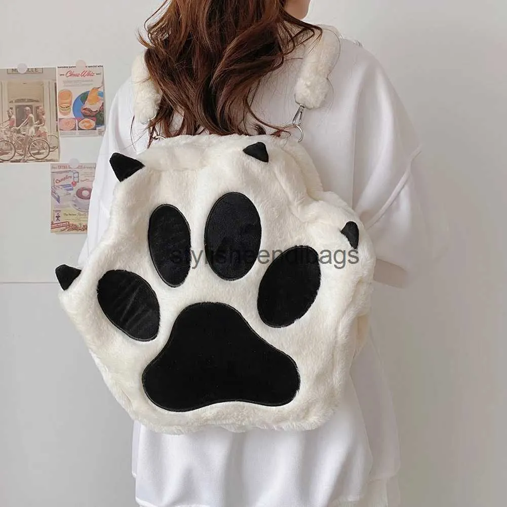 Backpack Style Backpacks Cat Paw Girls Scoolbags Soul Pack Women's Aesthetic Cartoon Fashion Backpackstylisheendibags