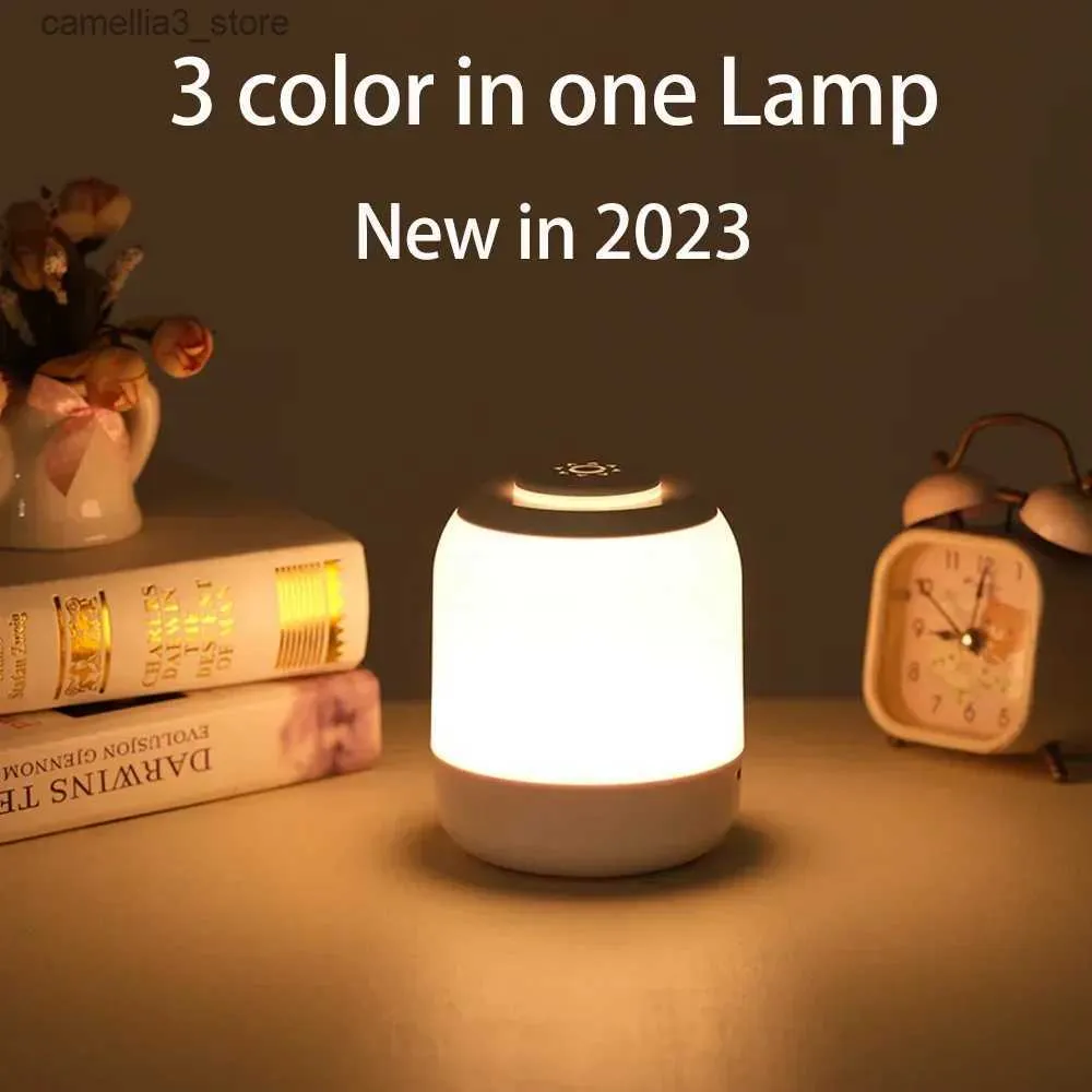 Lampes de bureau LED veilleuse tactile lampe de table lampe de chevet lampe de chambre avec capteur tactile lampe de bureau portable lumière pour enfants cadeaux LED Q231104