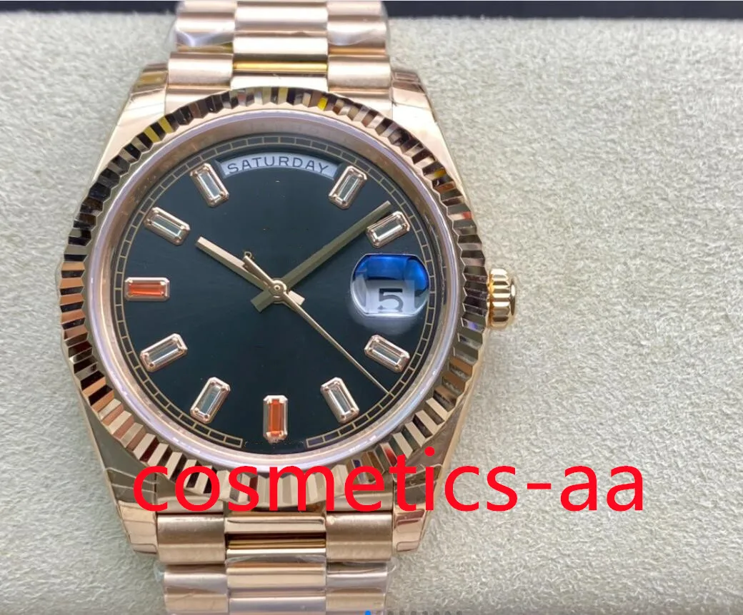 EW Factory Mens Watch Melhor Versão 41mm 228239 Presidente Roman Drill Nail Dial 18k Rose Gold Relógios CAL.3255 Movimento Mecânico Automático Masculino Relógios de Pulso