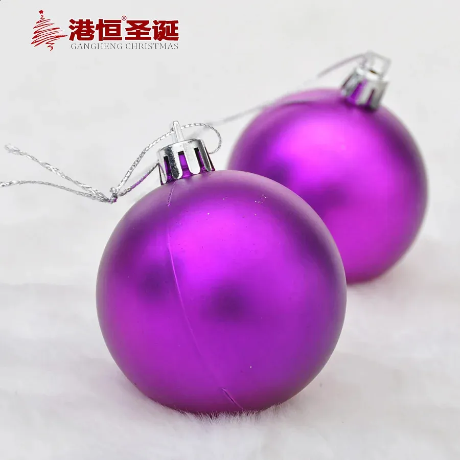 Christmas Decorations decoration accessories 6cm10cm purple matte ball tree pendant 231123