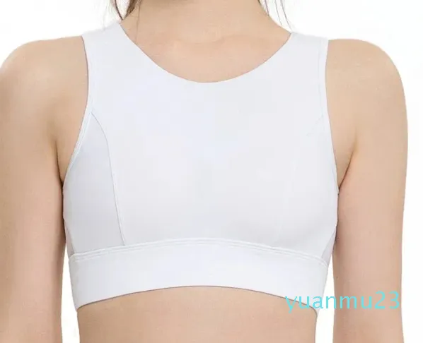 Soutien-gorge à fort Impact, sous-vêtements de sport pour femmes, Push Up, débardeur, dos croisé, maille ajourée, chemisier de Fitness respirant