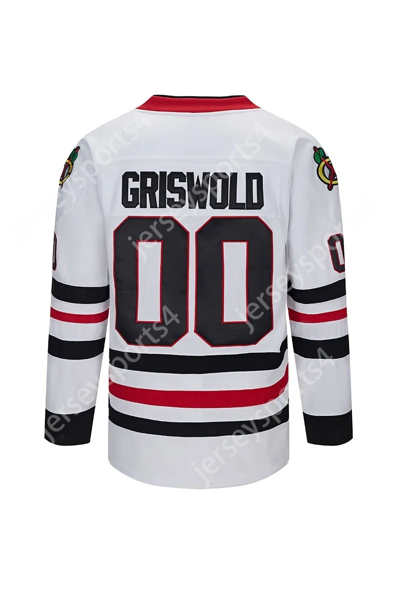 Ship From US Clark Griswold 00 National Lampoon's Christmas Vacation Hockey Jersey Double Ed Name Number High Quailty Fast Shipping