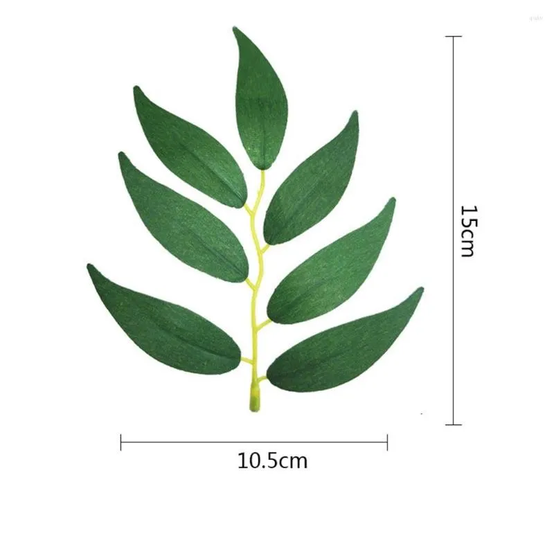 Декоративные цветы шелк искусственные листья ивы листья фальшивые зеленые для свадебной домашней сад ваза
