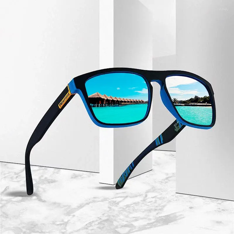 Solglasögon 2023 Fashion Guy's Sun Glasses Polariserade män Klassiska design Mirror Square Ladies Women