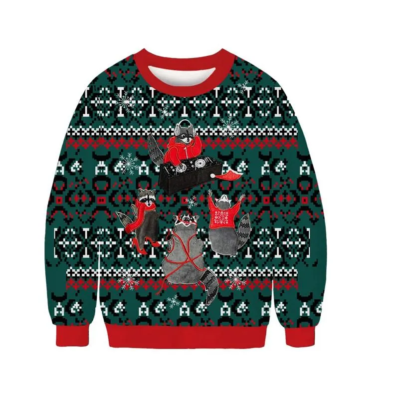 Suéter masculino com capuz de luxo É seu aniversário Jesus Homens Mulheres Feio Suéter de Natal 3D Engraçado Impresso Outono Tripulação Pescoço Moletom Xmas Jumper Tops