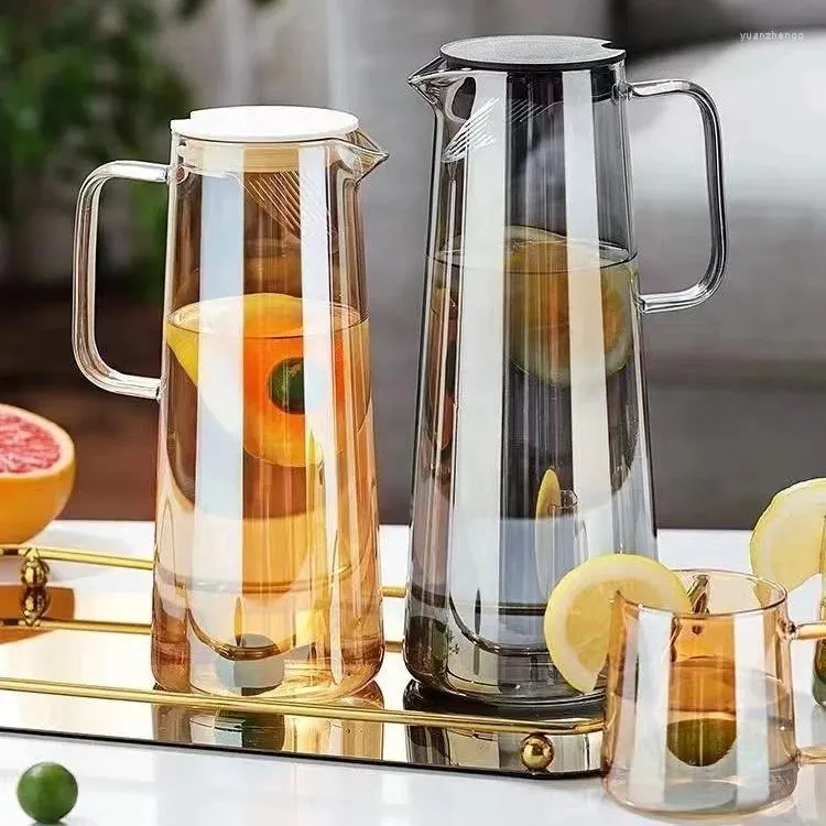 1.8L Glass Pitcher Amazon Water Jug With Lid Easy Clean, Heat Resistant