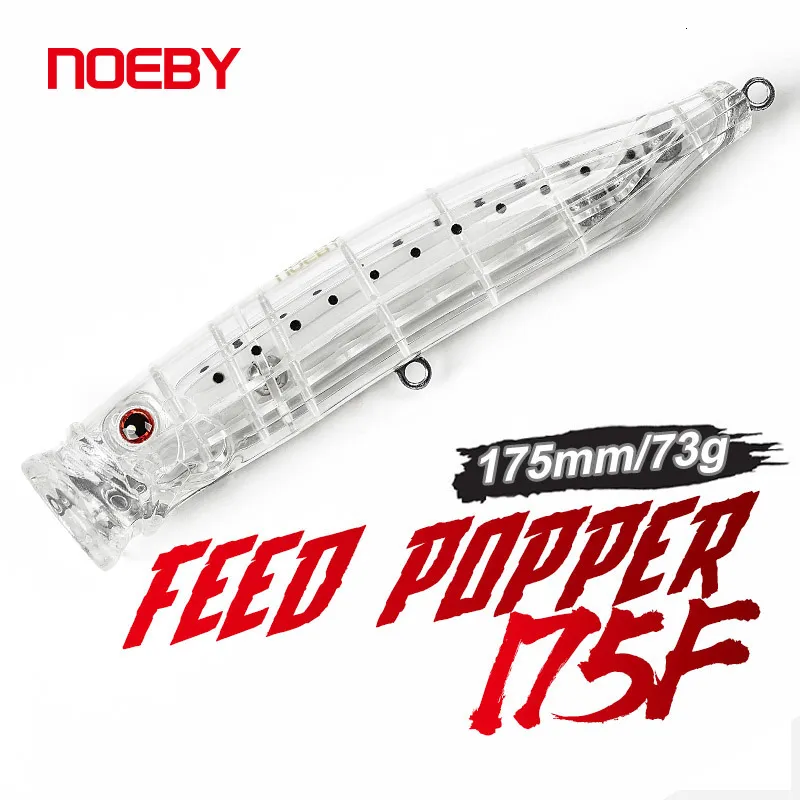 미끼 미끼 Noeby Popper Fishing Lure 175mm 73g Topwater Feed Spining Popper Wobbler Tuna Amberjack 낚시 미끼를위한 인공 하드 미끼 230331