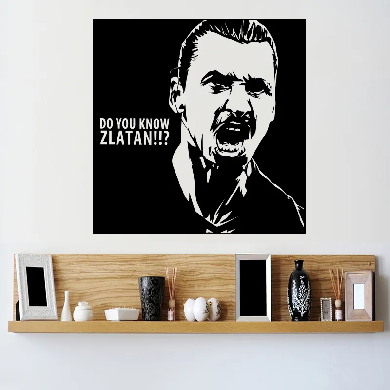 2016 New design Zlatan Ibrahimovic Figure Wall Sticker Vinyl DIY home decor football star Decals soccer athlete Player kids room