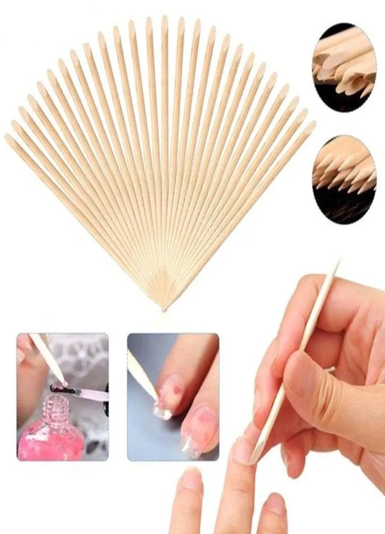 كامل 10 000pcs Lot 4 53 Nail Art Orange Wood Stick Stick Puticle Remover Nail Art Tools Accessories 100pcs set5835705