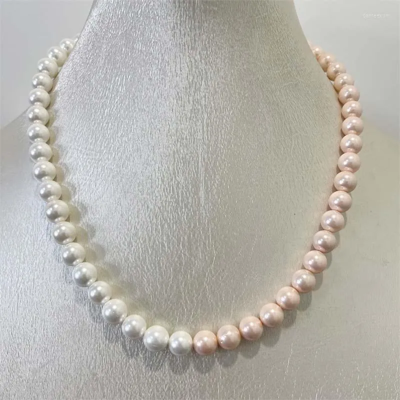 Ketten Elegant 6MM 8MM Shell Perlenkette 30-55cm Größe Kette für Frauen Klassischer Schmuck Brillante Schnalle Goth Chocker Halsband